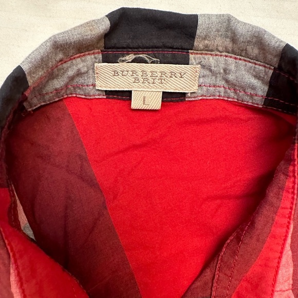Burberry red women shirt US size 4petite - Picture 7 of 16